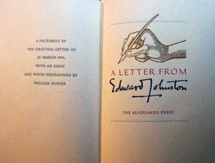 A Letter from Edward Johnston book