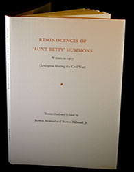 Reminiscences of 'Aunt Betty' Hummons book