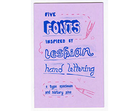 five Fonts Inspired by Lesbian Handwriting 2nd Edition