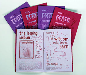 Five Fonts Inspired by Lesbian Handwriting book